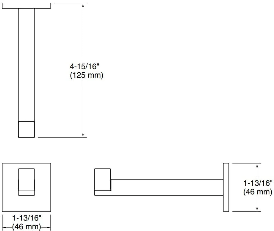 Bản vẽ giá treo giấy Kallista P32746