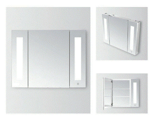 Tủ gương phòng tắm size 90x70cm ATMOR YSJ-A10 (YSJA10)