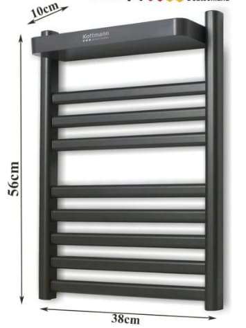 Bản vẽ kỹ thuật giá sấy khăn thông minh màu xám Kottmann K4