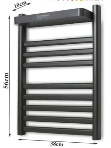 Bản vẽ kỹ thuật giá sấy khăn thông minh màu xám Kottmann K4