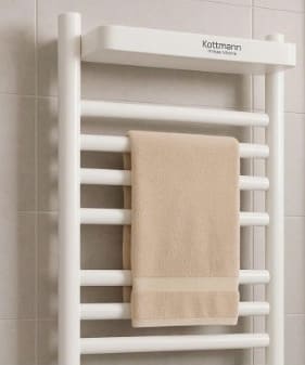 Giá sấy khăn thông minh màu trắng Kottmann K4T