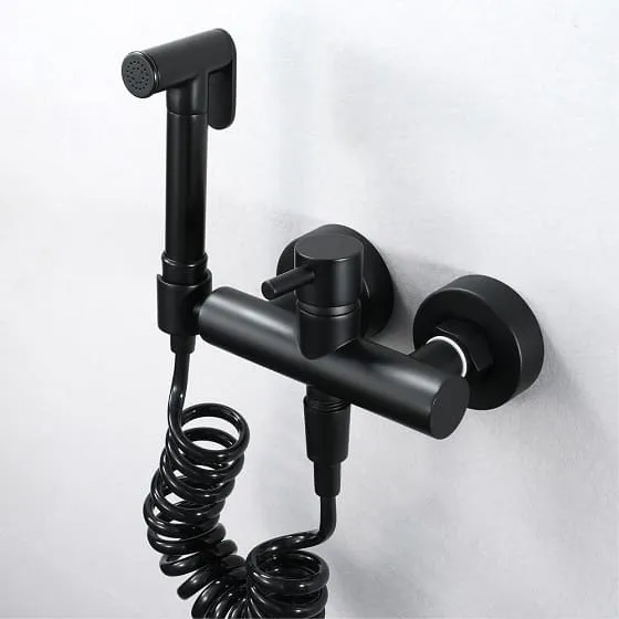 Vòi xịt vệ sinh nóng lạnh màu đen Miken F-7501B