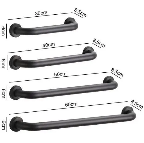 Thanh tay vịn phòng tắm màu đen Miken MK-G9022B 