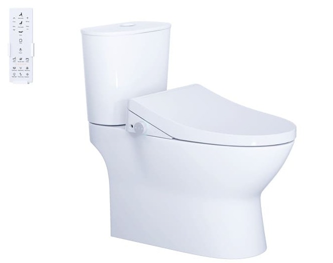 Bồn cầu 2 khối nắp điện tử Caesar CD1320+TAF512H