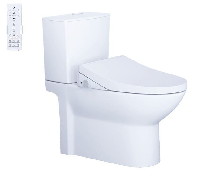 Bồn cầu 2 khối nắp điện tử Caesar CD1340+TAF512H