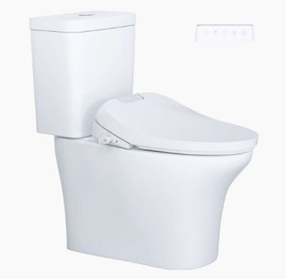 Bồn cầu 2 khối nắp điện tử Caesar CD1341+TAF610H 