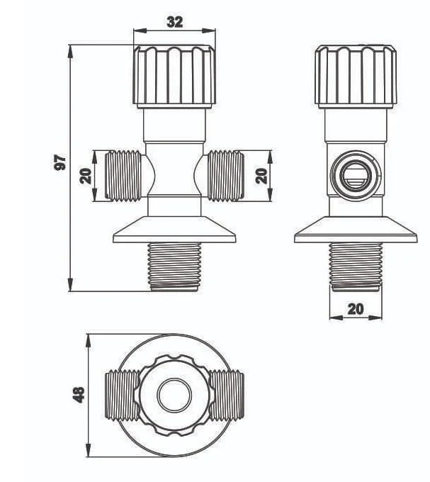 Van chia nước nhựa Hùng Anh DV02