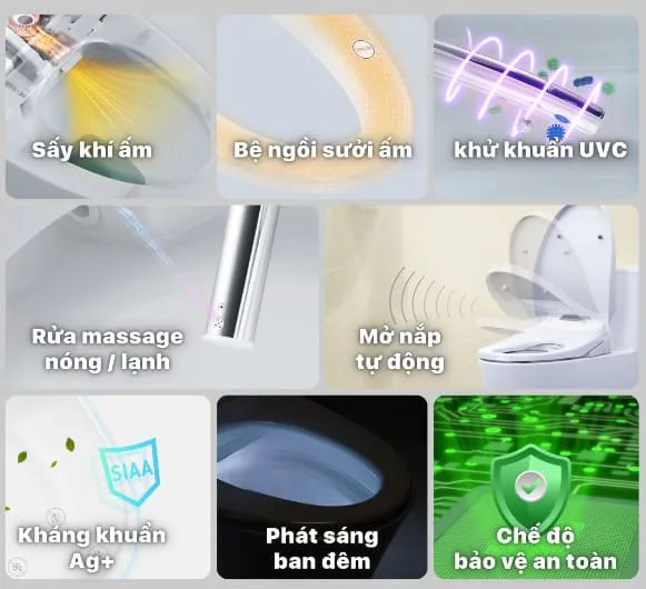 Tính năng nổi bật của nắp điện tử Caesar TAF610H