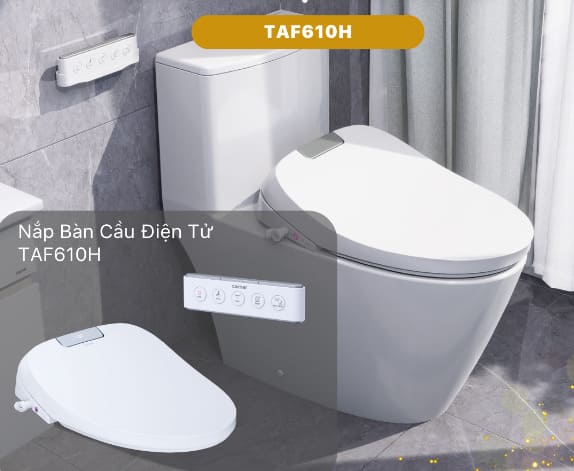 Bồn cầu 1 khối nắp điện tử Caesar C1364F+TAF610H