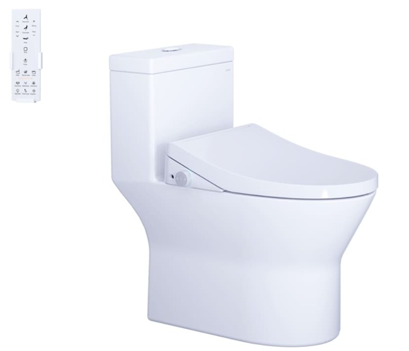 Bồn cầu 1 khối nắp điện tử Caesar C1374F+TAF512H