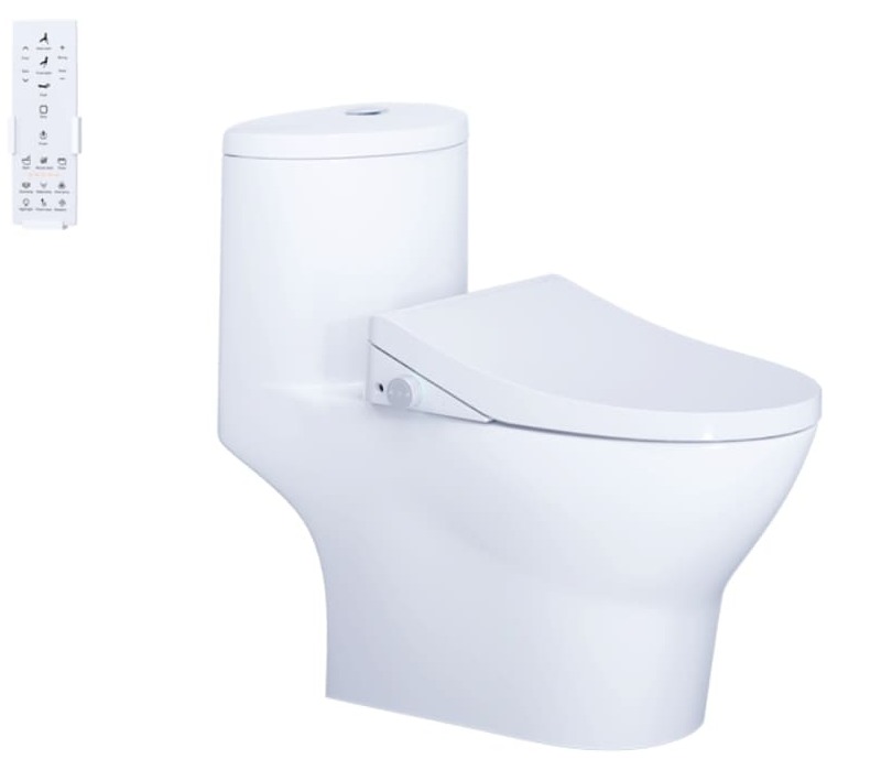 Bồn cầu 1 khối nắp điện tử Caesar C1375F+TAF512H 