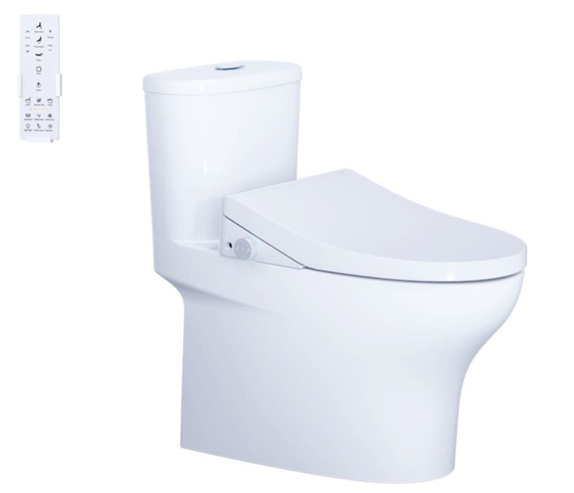 Bồn cầu 1 khối nắp điện tử Caesar C1394F+TAF512H 