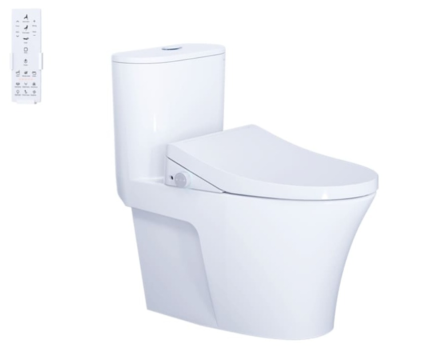 Bồn cầu 1 khối nắp điện tử Caesar C1395F+TAF512H 