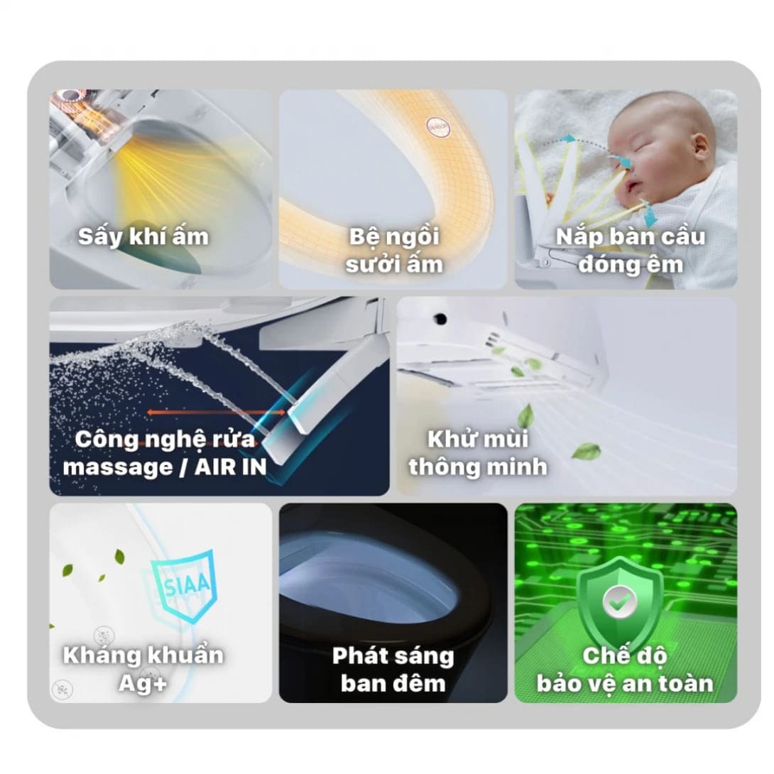 nắp điện tử Caesar TAF610H