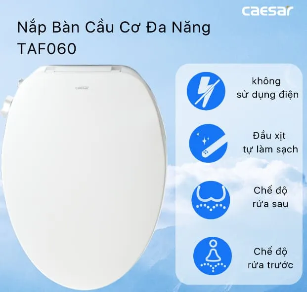 Nắp bồn cầu rửa cơ Caesar TAF