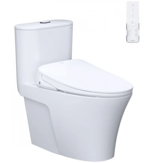 Bồn cầu 1 khối nắp điện tử Caesar C1395F+TAF710H 