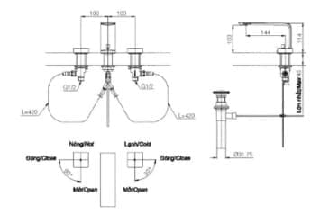 Vòi Gật Gù Nóng Lạnh TOTO TLP02301B#BFG