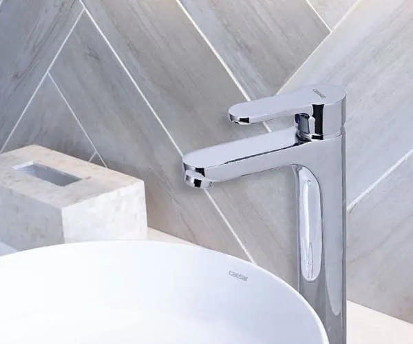 Vòi Lavabo Nóng Lạnh 1 Chân Thân Cao Caesar BT5710CBU