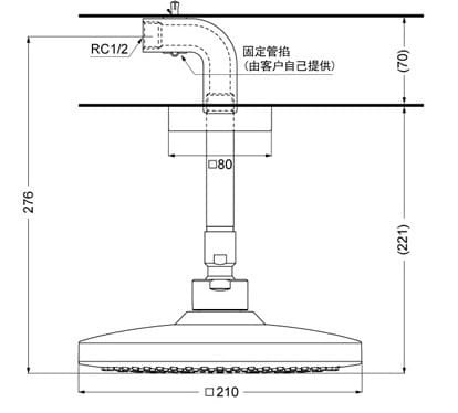 Bản vẽ kỹ thuật bát sen gắn trần TOTO TBW02003B1A#MBL