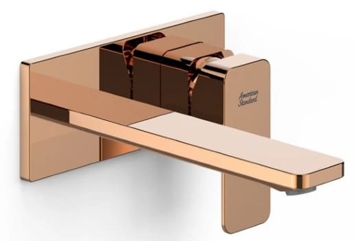 Vòi chậu nóng lạnh gắn tường màu vàng hồng American Standard WF-1304WS