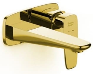 Vòi chậu nóng lạnh gắn tường màu vàng bóng American Standard WF-1704CS 