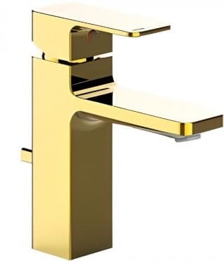 Vòi chậu 1 lỗ nóng lạnh màu vàng bóng American Standard WF-1301CS