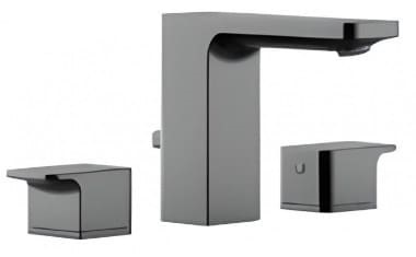 Vòi chậu 3 lỗ nóng lạnh màu xám xước American Standard WF-1303BHG