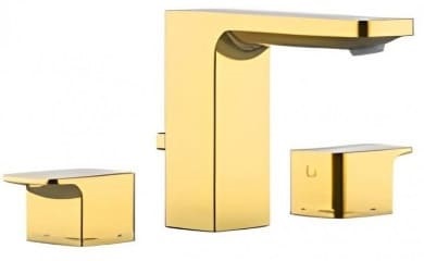 Vòi chậu 3 lỗ nóng lạnh màu vàng bóng American Standard WF-1303CS