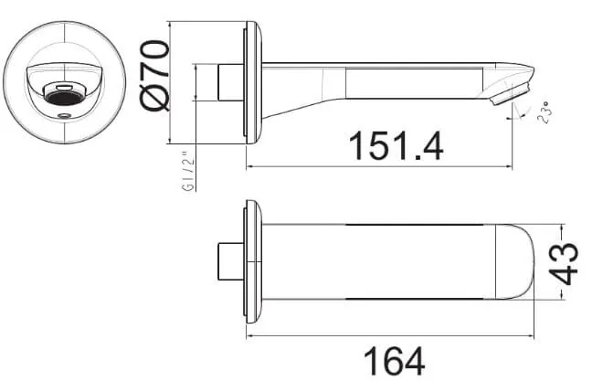 Vòi xả bồn âm tường American Standard WF-9716