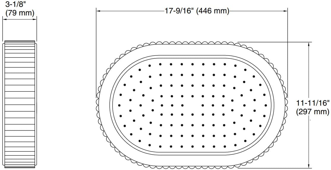 Bản vẽ bát sen 1 chức năng Kallista P30530-NM-CP