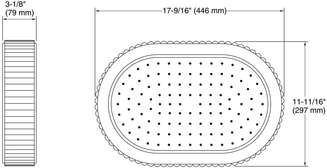 Bản vẽ bát sen 1 chức năng Kallista P30530