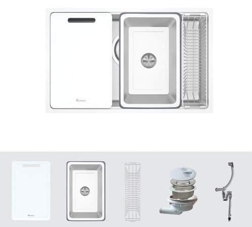 Chậu rửa bát 1 hố Konox TARI 7648SM