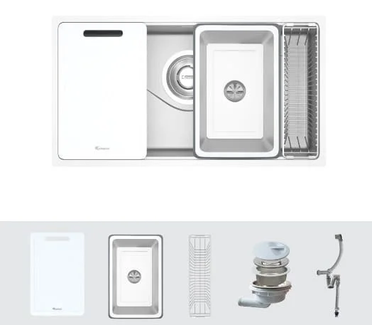 Chậu rửa bát 1 hố Konox TARI 8748SM