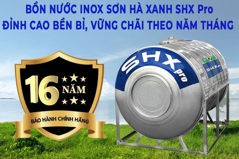 Bồn nước 6000 lít ngang SHX Pro N6000F1380 bảo hành 16 năm