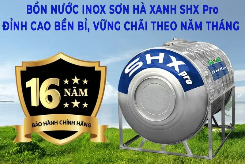 Bồn nước 1500 lít ngang SHX Pro N1500F960 bảo hành 16 năm