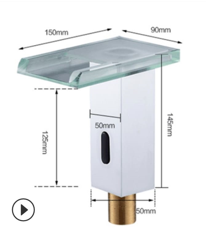 Bản vẽ kỹ thuật vòi cảm ứng kết hợp đèn led cao cấp TranCan TC921139