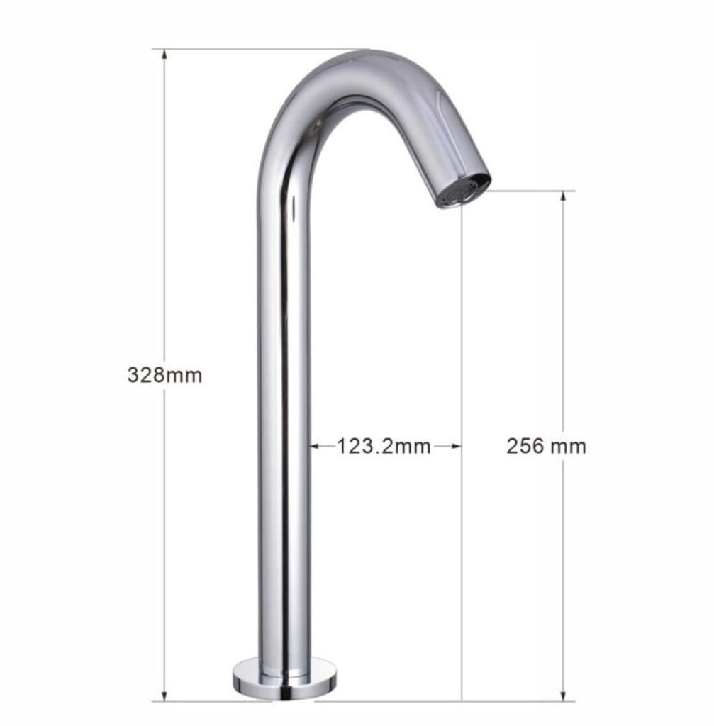 Bản vẽ kỹ thuật vòi cảm ứng 32cm dùng cho labo nổi Trancan TC922113