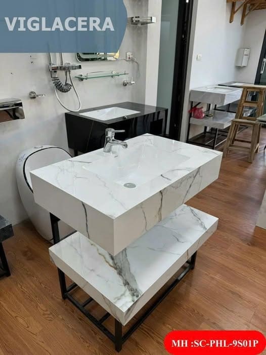 Chậu lavabo 2 tầng Viglacera SC-PHL-9S01P