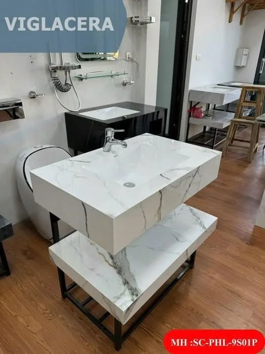 Chậu lavabo 2 tầng Viglacera SC-PHL-9S01P