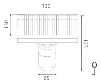 Bản vẽ kỹ thuật ga thoát sàn EcoBath EC1070B