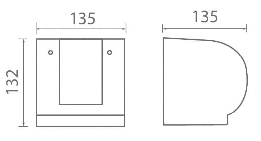 Bản vẽ kỹ thuật hộp để giấy màu đen Ecobath EC3008D