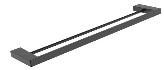 Thanh treo khăn đôi Inox màu đen EcoBath EC211-09MB