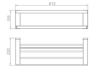 Bản vẽ kỹ thuật vắt khăn giàn màu vàng chải EcoBath EC211-12BG