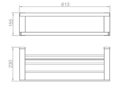 Bản vẽ kỹ thuật vắt khăn giàn màu vàng chải EcoBath EC211-12BG