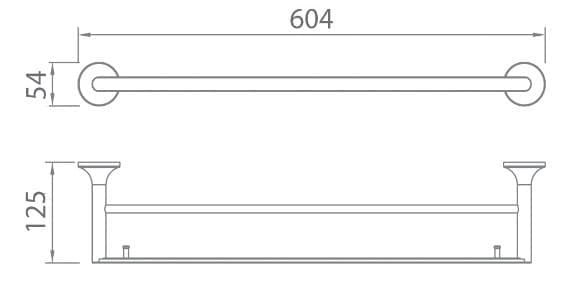 Vắt khăn đôi màu vàng Ecobath EC218-09BG 