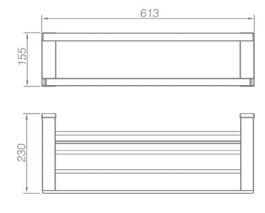 Bản vẽ kỹ thuật vắt khăn giàn màu ghi xám EcoBath EC211-12BU