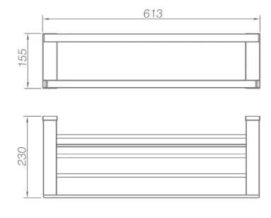 Bản vẽ kỹ thuật vắt khăn giàn màu ghi xám EcoBath EC211-12BU