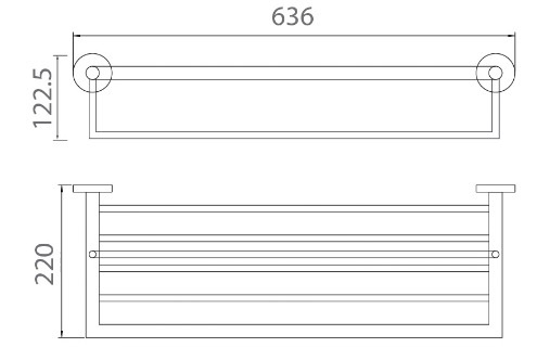 Bản vẽ kỹ thuật vắt khăn giàn màu đen EcoBath EC270-12MB
