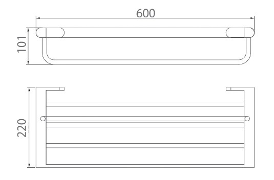 Vắt khăn giàn màu đen Ecobath EC888-12MB
