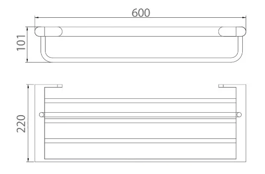 Vắt khăn giàn màu đen Ecobath EC888-12MB